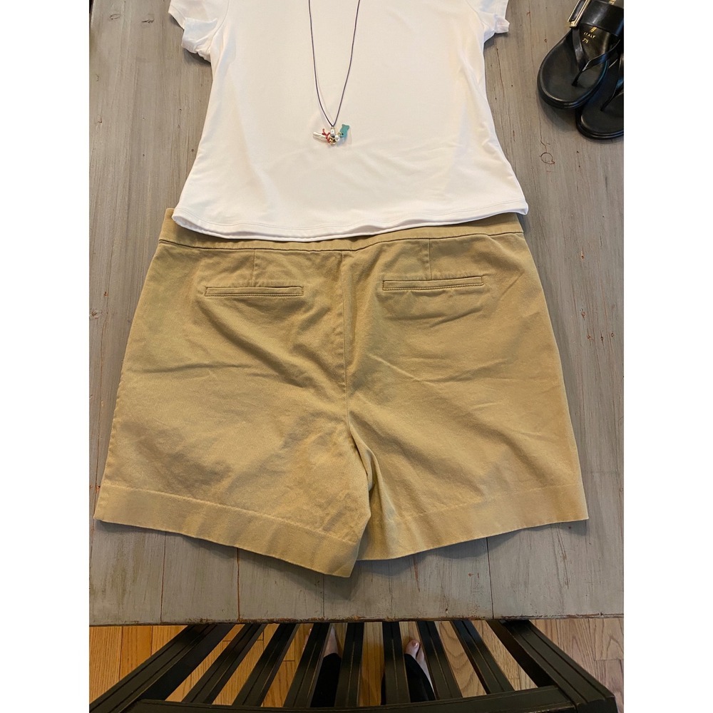 LOFT‎ The Riviera Short Womens 14 Tan Khaki Chino Cotton Stretch Mid Rise Shorts - Picture 2 of 13
